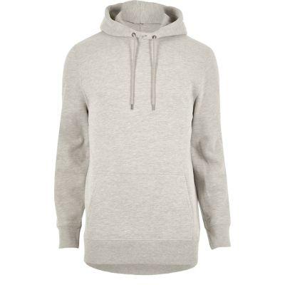 River Island Mensgrey Marl Cotton Hoodie