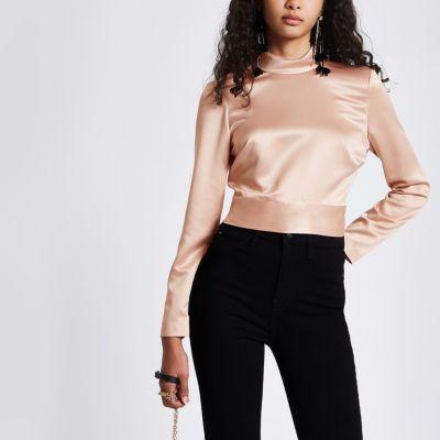 River Island Womens High Neck Crop Top