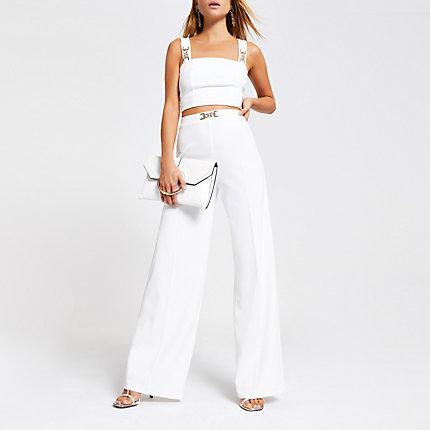 River Island Womens White Straight Leg Jeans