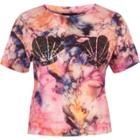 River Island Womens Tie Dye Shell Sequin T-shirt