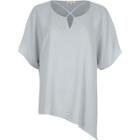 River Island Womens Cross Neck Asymmetric Hem Top