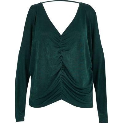 River Island Womens Ruched Front Batwing Top