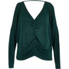 River Island Womens Ruched Front Batwing Top