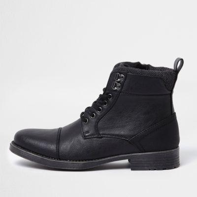River Island Mens Lace-up Toe Cap Boots