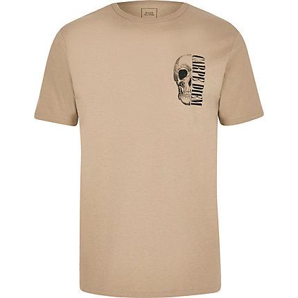 River Island Mens Slim Fit 'carpe Diem' Print T-shirt