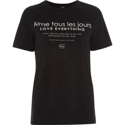 River Island Womens 'love Everything' Fitted T-shirt