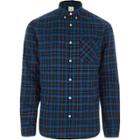 River Island Mens Check Button-down Collar Shirt