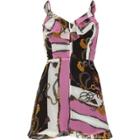 River Island Womens And Pink Scarf Print Frill Playsuit