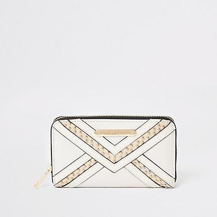 River Island Womens Stud Zip Around Purse