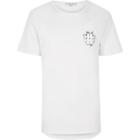 River Island Mens White Rio Print Longline T-shirt