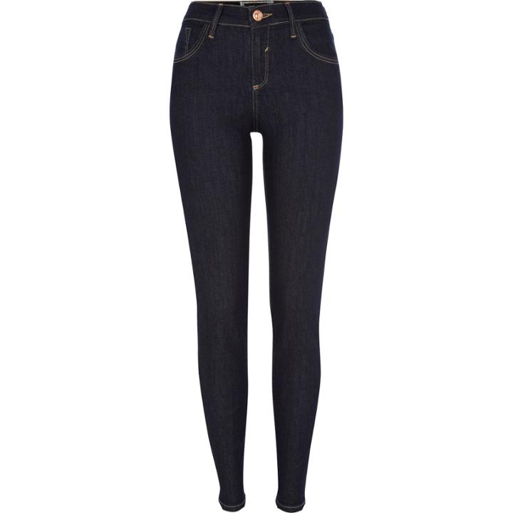 River Island Womens Dark Wash Premium Amelie Superskinny Jeans