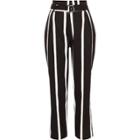 River Island Womens Stripe Paperbag Waist D Ring Pants