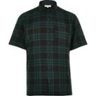 River Island Mens Check Twill Short Sleeve Shirt