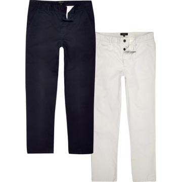 River Island Mens And Stone Chinos Multipack