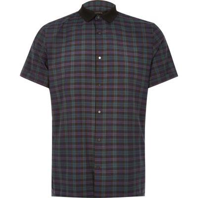 River Island Mens Check Contrast Slim Fit Shirt