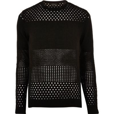River Island Mens Mesh Knit Sweater