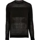River Island Mens Mesh Knit Sweater