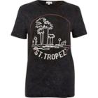 River Island Womens Washed San Tropez Print T-shirt