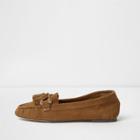 River Island Womens Suede Tassel Mocassin Loafers