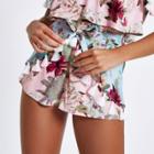 River Island Womens Floral Tie Front Beach Shorts