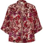 River Island Womens Floral Devore Cropped Cape Jacket