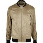 River Island Mens Lightweight Faux Suede Bomber Jacket