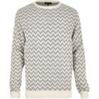 River Island Mens Zig Zag Knitted Sweater