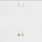 River Island Womens Gold Colour Pendant Necklace Multipack