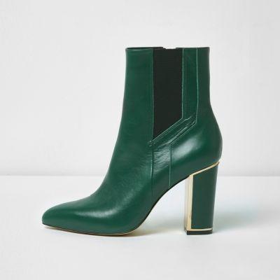River Island Womens Pointed Block Heel Boots