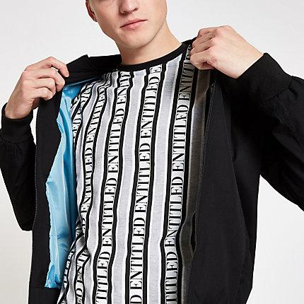 River Island Mens 'entitled' Stripe Slim Fit T-shirt