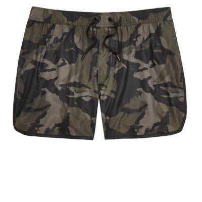 River Island Mens Big And Tall Camo Swim Shorts