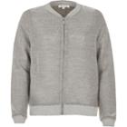 River Island Womens Metallic Silver Bomber Jacket