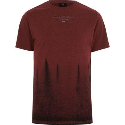 River Island Mens Tie Dye Print Crew Neck T-shirt