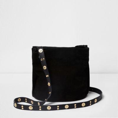 River Island Womens Suede Studed Bucket Bag