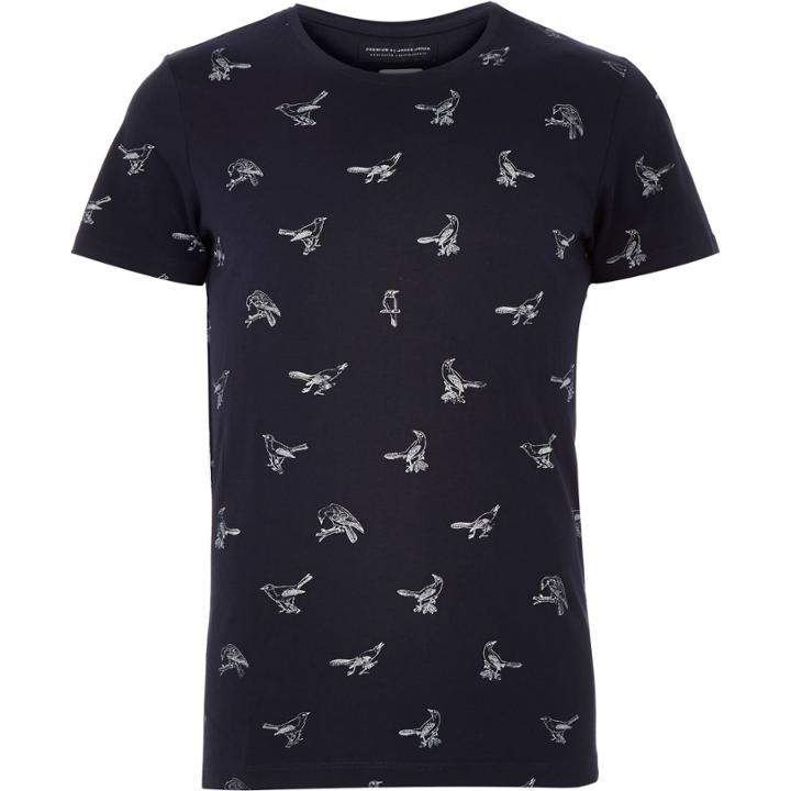 River Island Mensnavy Jack & Jones Premium Bird T-shirt