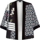 River Island Womens Panel Tile Print Cropped Kimono
