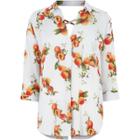River Island Womens White Stripe Print Cross Back Blouse