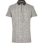 River Island Mens Chunky Zip-up Polo Shirt