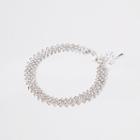 River Island Womens Silver Tone Layered Rhinestone Bracelet