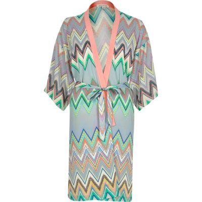 River Island Womens Zig Zag Print Kimono