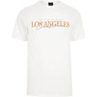 River Island Mens White 'los Angeles' Slim Fit T-shirt