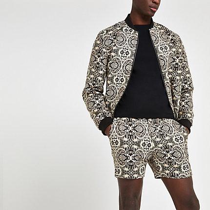 River Island Mens Printed Tailored Shorts
