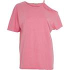 River Island Womens Washed One Shoulder T-shirt