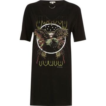 River Island Womens Wasted Youth Longline Choker T-shirt