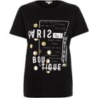 River Island Womens 'paris Boutique' Print Fitted T-shirt