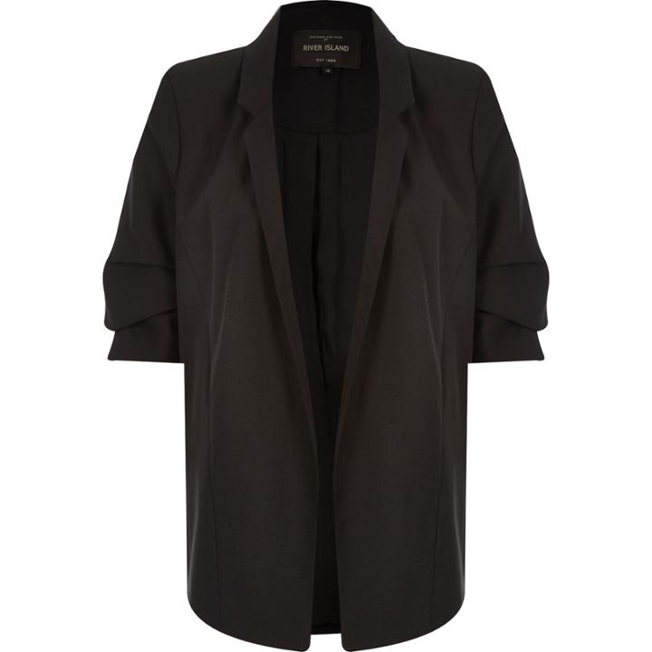 River Island Womens Ruched Sleeve Blazer