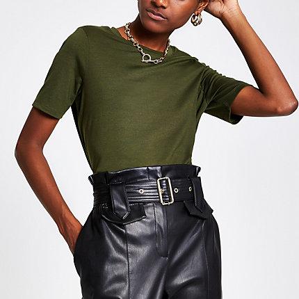 River Island Womens Shoulder Pad T-shirt
