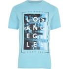 River Island Mens 'los Angeles' Print Slim Fit T-shirt