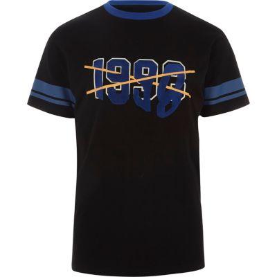 River Island Mens '1998' Tipped Short Sleeve T-shirt