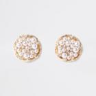 River Island Womens Gold Tone Pearl Cluster Round Stud Earrings
